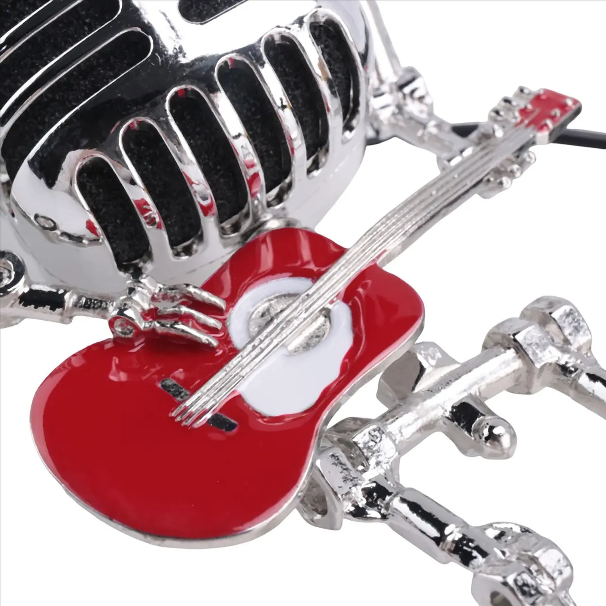 Retro Style Vintage Microphone Robot Desk Lamp, Vintage Microphone Robot Touch Dimmer Lamp Table Lamp Red-A79M