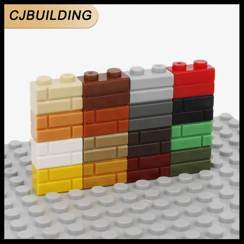 

100g (about 128pcs ) MOC DIY Building Blocks Wall Figures Brick Modified 1x2 Dots Masonry Profile Creative Compatible 98283 Toy