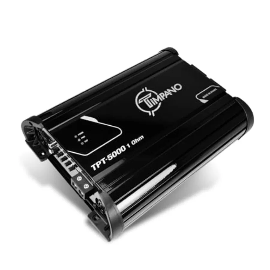 

Car audio installation: TPT-5000 amplifier, aluminum black, 5000W RMS Class D full-range power with built-in crossovers for mid