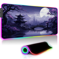 Mousepad PURPLE JAPAN 900x400 Rgb Mause Pad Gaming Setup Accessories Desktops Computer Mat Gamer Keyboard Extended Mouse Mats