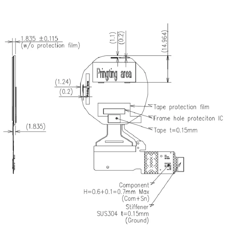 JDI LCD LPM013M501A 1.34 Inch 320×320 LCD Panel With MIPI Interface For Wearable Round LCD Display