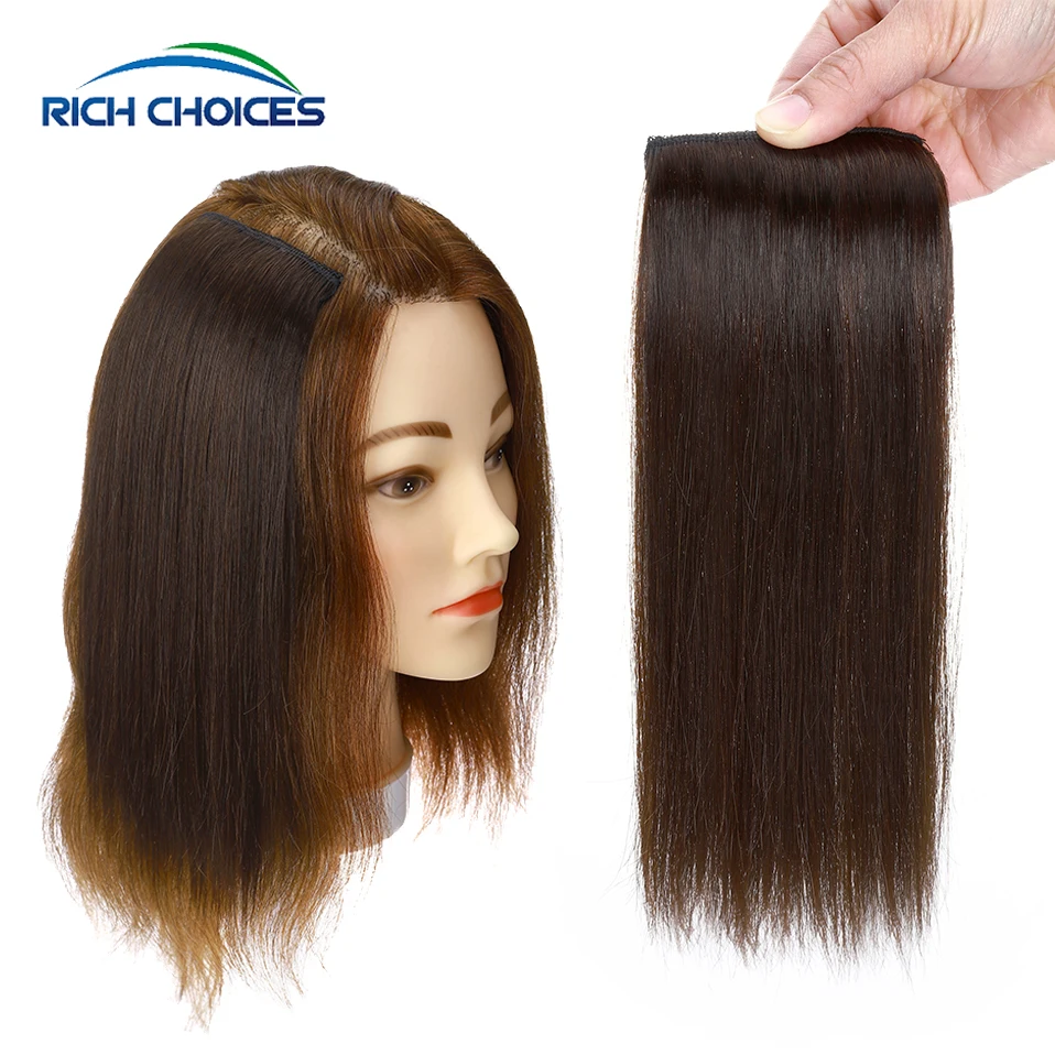 Rich Choices Clip in Hair Extensions Human hair Hair Clip In One Piece Straight Hair Pad Hairpiece Increase Hair Volume