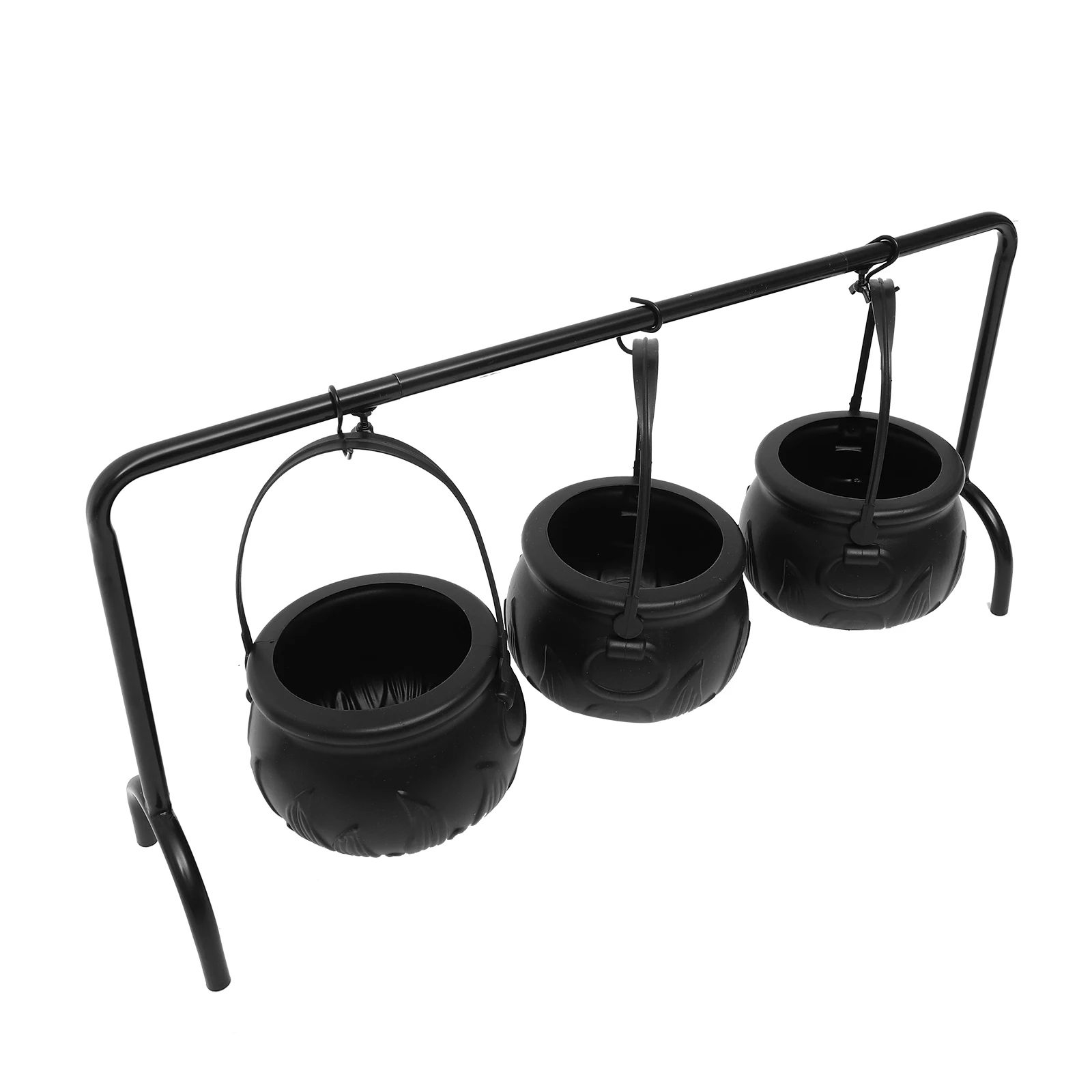 

Decoration Witch Cauldron Candy Holder Bucket Halloween Jar Treat Iron