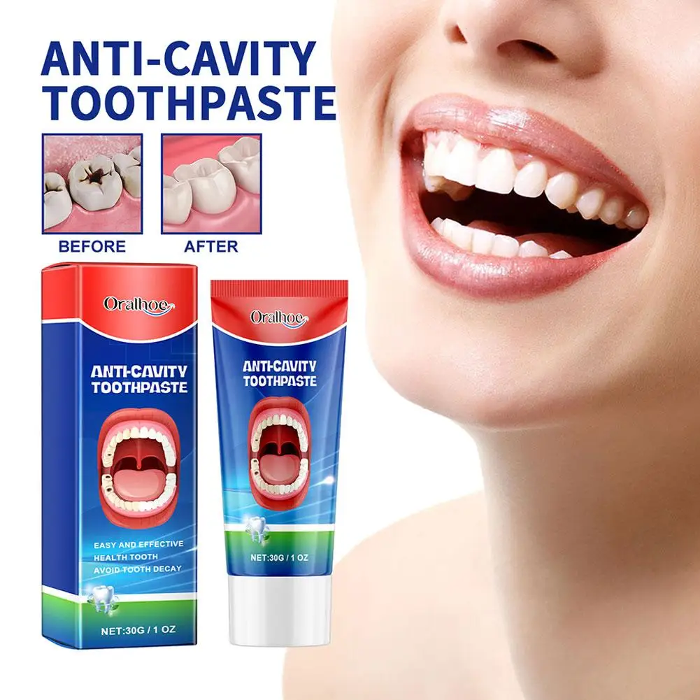 Crema de reparación de Caries dentales, pasta de dientes antidecaimiento, previene la Caries, protege la TeethDeep Clean, blanqueamiento y aliento fresco