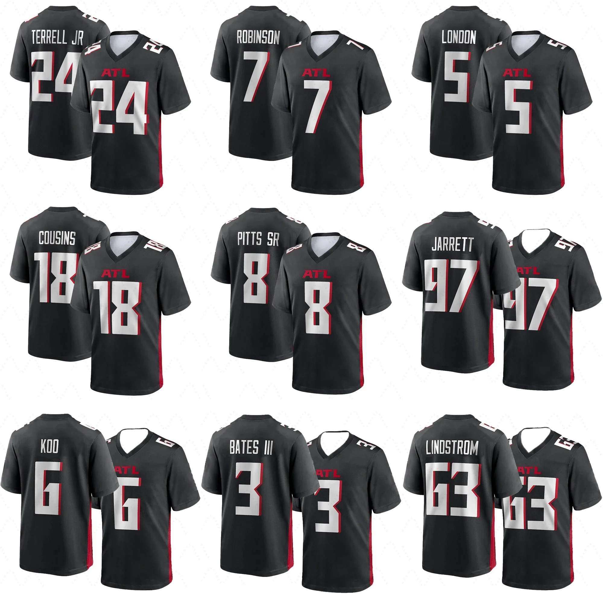 2026 Summer Atlanta American Football Rugby Jersey Men Women Training Sportswear Cycling Short Sleeve T Shirt