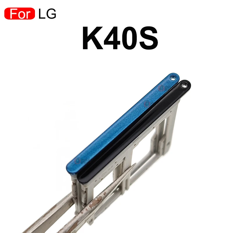 Blue Black SIM Tray For LG K40S Sim Card Reader Holder Slot Replacement Parts