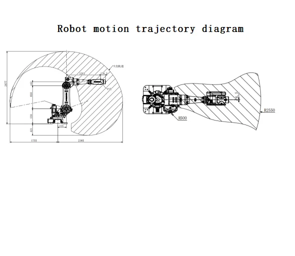 Bras de Robot industriel BORUNTE, Type moyen, largement utilisé, Robot à Six axes BRTIRUS2550A