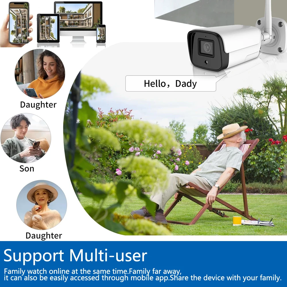 5MP 투야 스마트라이프 WIFI IP 카메라 오디오 녹음 인체 감지 지원 128G SD 카드 IP66 방수 불릿 카메라 CCTV 카메라