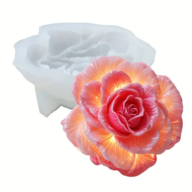

1 Реалистичная форма для цветов 3DPeony — высококачественная силиконовая свеча, смола, форма для гипса — многослойная конструкция лепестков, подходит для Artificia