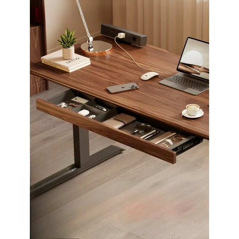 Under Desk Drawer Box for Standing Desk Solid Wood Multi-Compartment Slide Out Organizer Office Home Space-Saving Sturdy