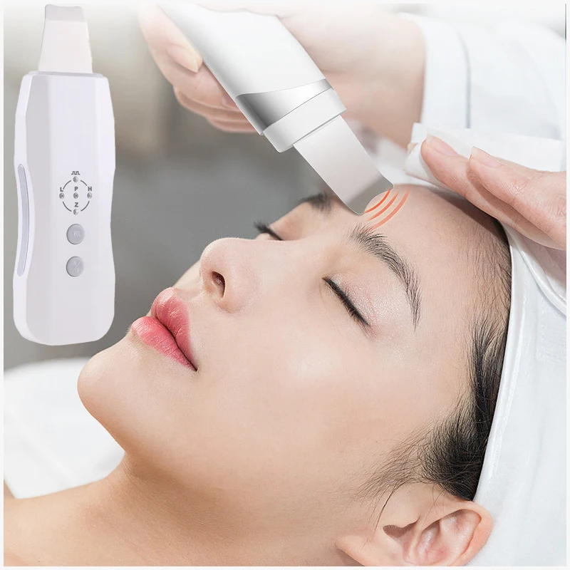 

Ultrasonic Skin Scrubber Electric Facial Cleansing Pore Deep Cleaner Acne Blackhead Remover Peeling Shovel Device Beauty Machine