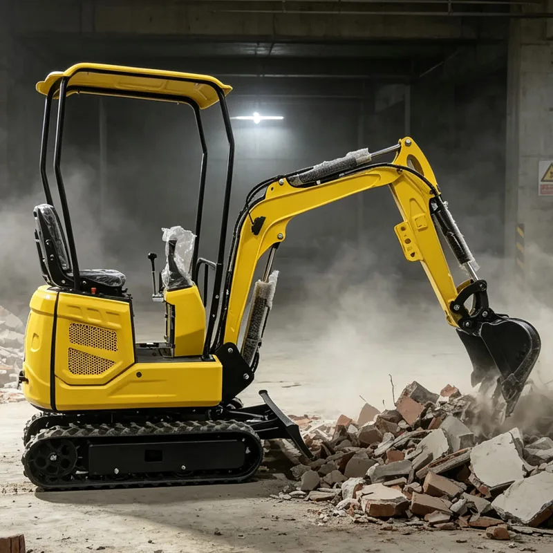 Mini Crawler Digger 1.2 Ton Mini Excavator For Agricultural Land Prep and Crop Cultivation Multifunctional Mini Excavator