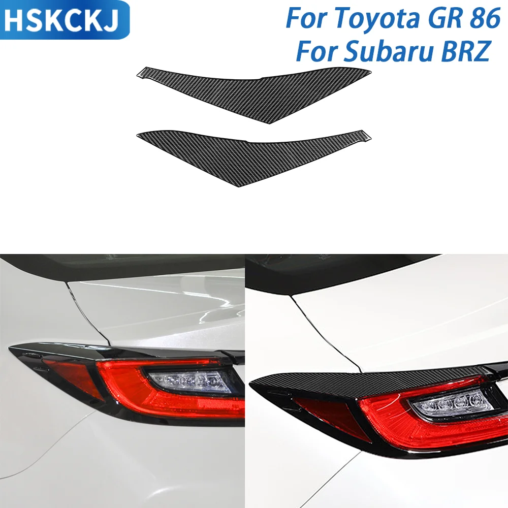

For Toyota GR 86 For Subaru BRZ 2020+ Real Carbon Fiber Interior Sticker Car Rear Lamp Eyebrow Cover Trim Decorative Accessories