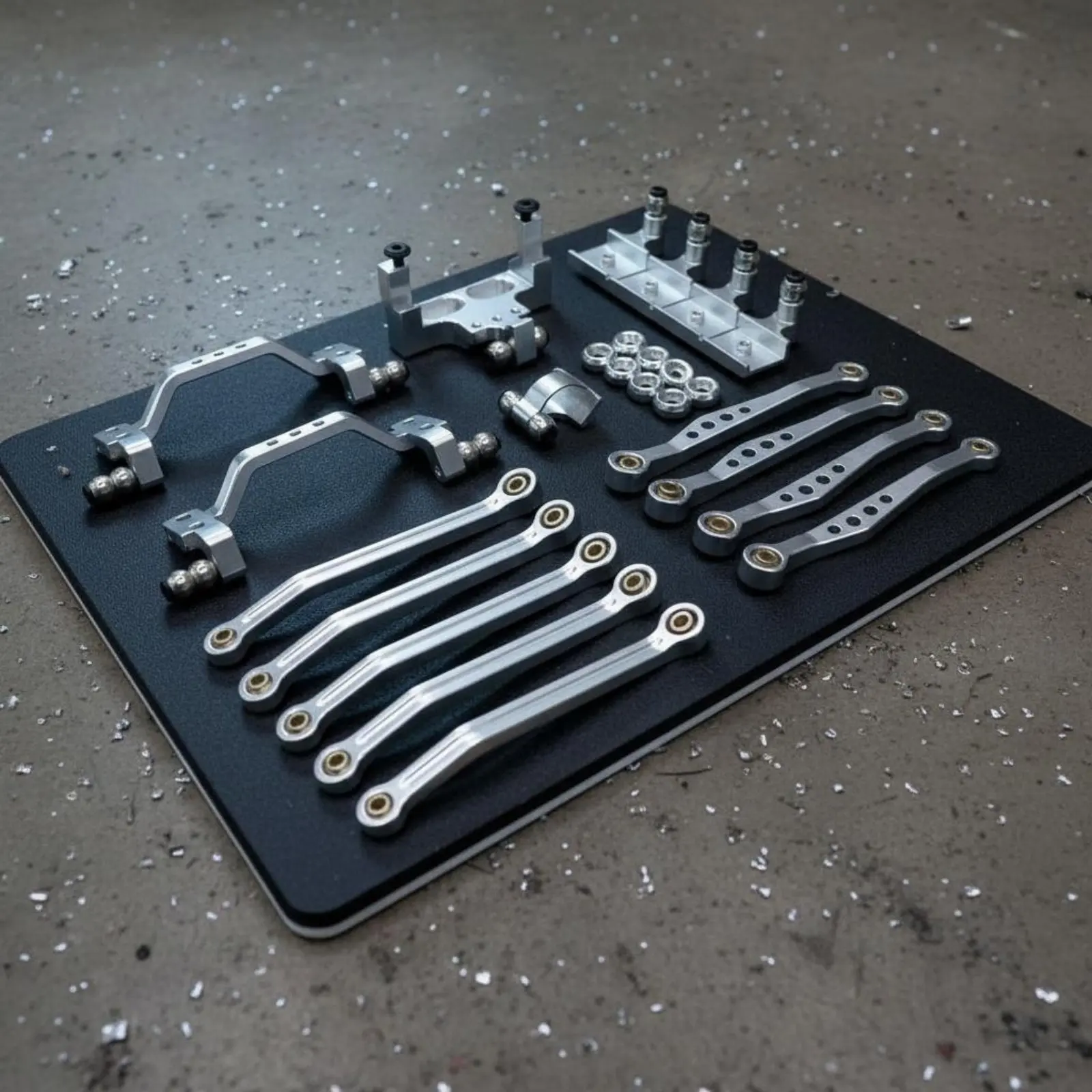 

Комплект амортизирующих стойок для сервоприводов, прочная конструкция, набор для ходовой части автомобиля масштаба 1/16, металлический комплект тяг для ходовой части