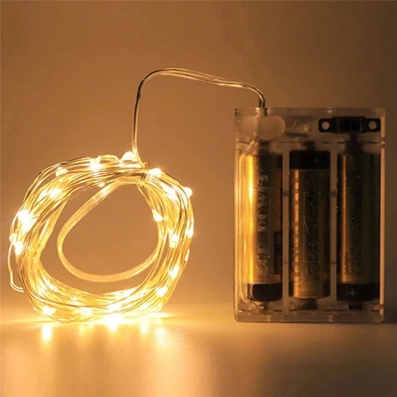 Waterproof LED String Lights Copper Silver Wire Multiple Lengths for Christmas Tree Wedding Party Fairy Holiday Decorative Light
