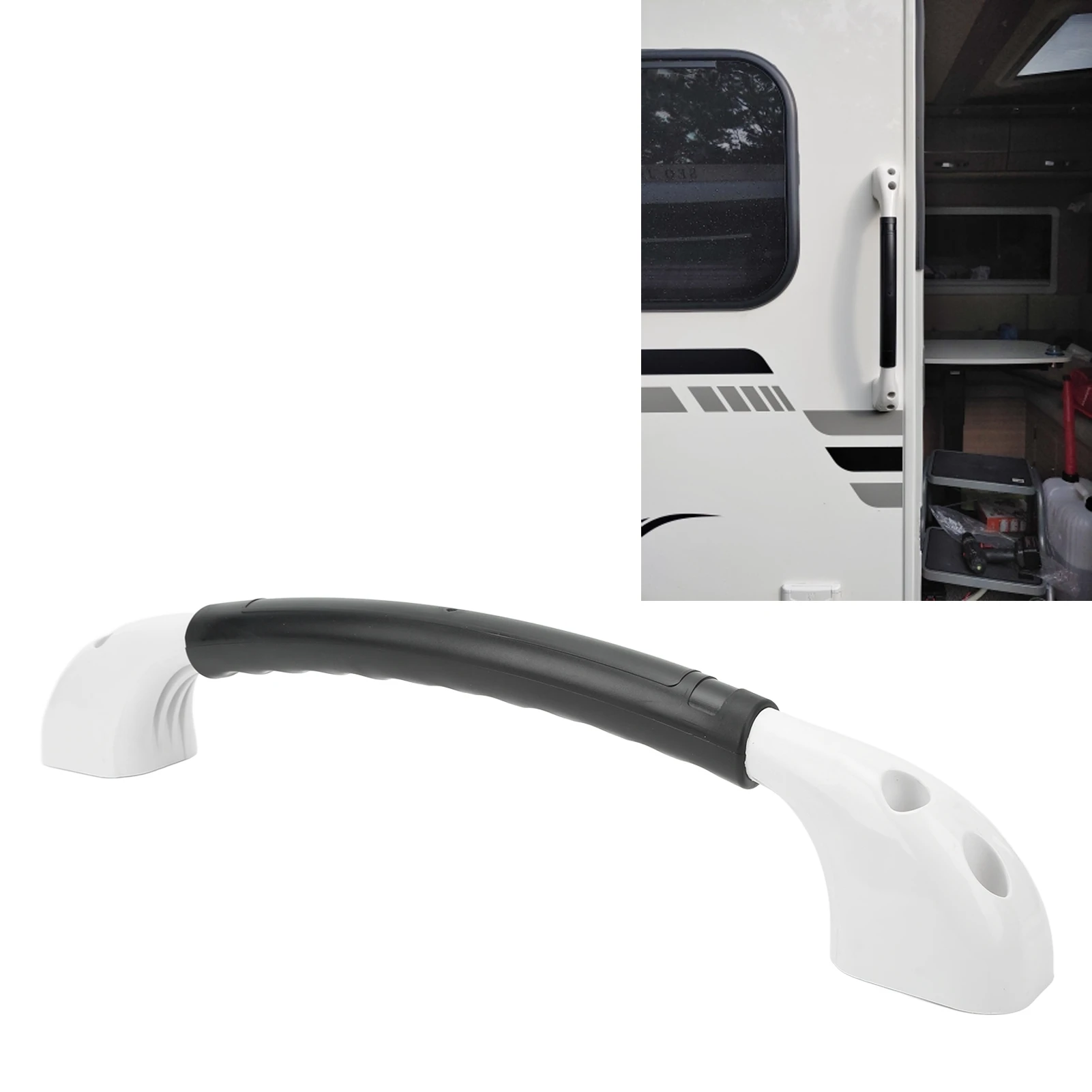 

Handrail Door Bar Assist Grab Handle Universal Fit for RV Travel Trailer Campers Cargo Trailer Yacht Boat RV Assist Handrail
