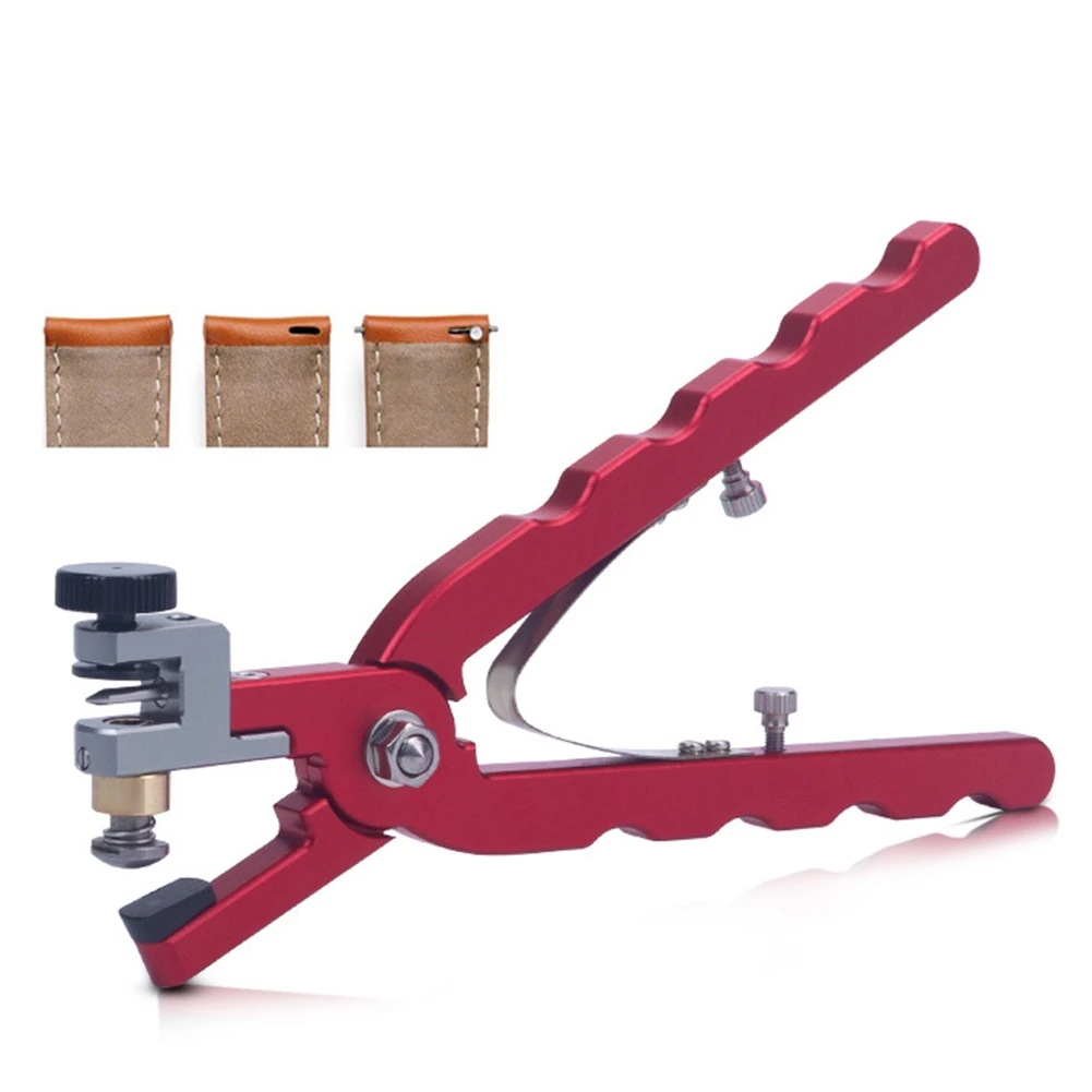 Y02ALeather Watch Bracelet Cutting Plier for Straps to Fix Catches Spring Bar Hand Tool Pliers Red Straight view 3
