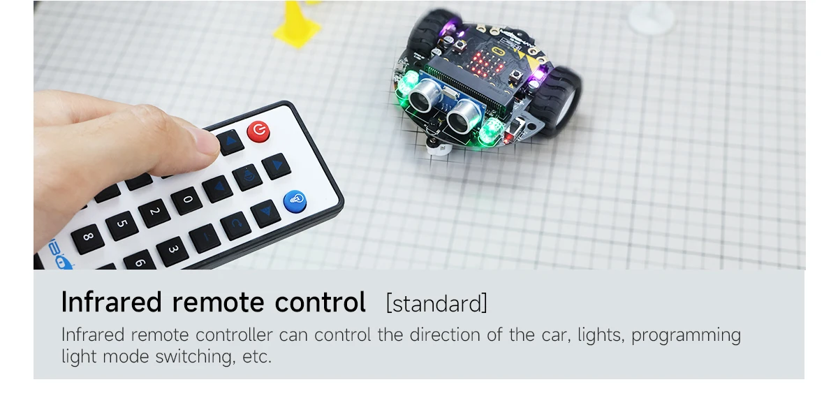 Yahboom Smart Robot Car Kit for BBC Micro:bit STEM Science Kits Coding Robots Microbit Car Handle Support MakeCode Programming