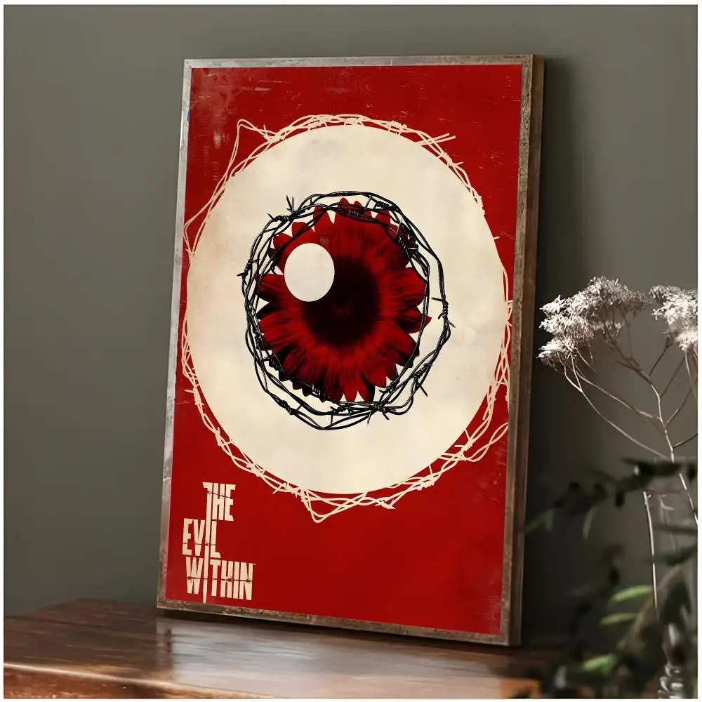 Spooky Game T-The Evil Within Poster Modern Wall Art Bedroom Living Room Print Unframed