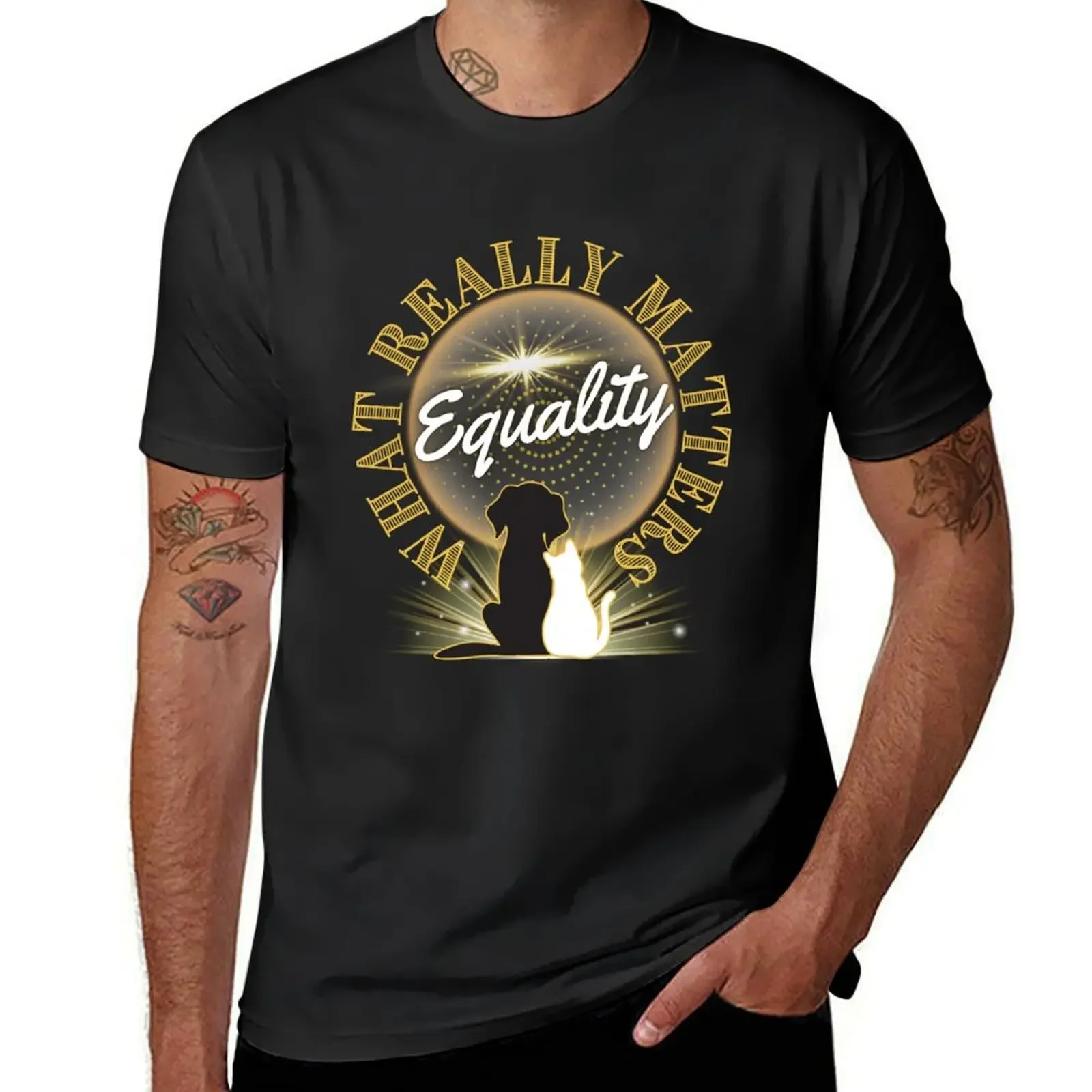 

What Really Matters T-Shirt oversized plus size clothes Short sleeve tee funny t shirts men