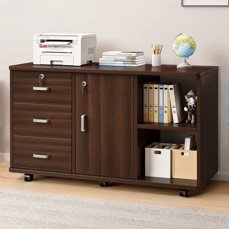 desk side storage File cabinets mobile with wheels under table small cabinets lockable drawer cassettiera da ufficio Furniture