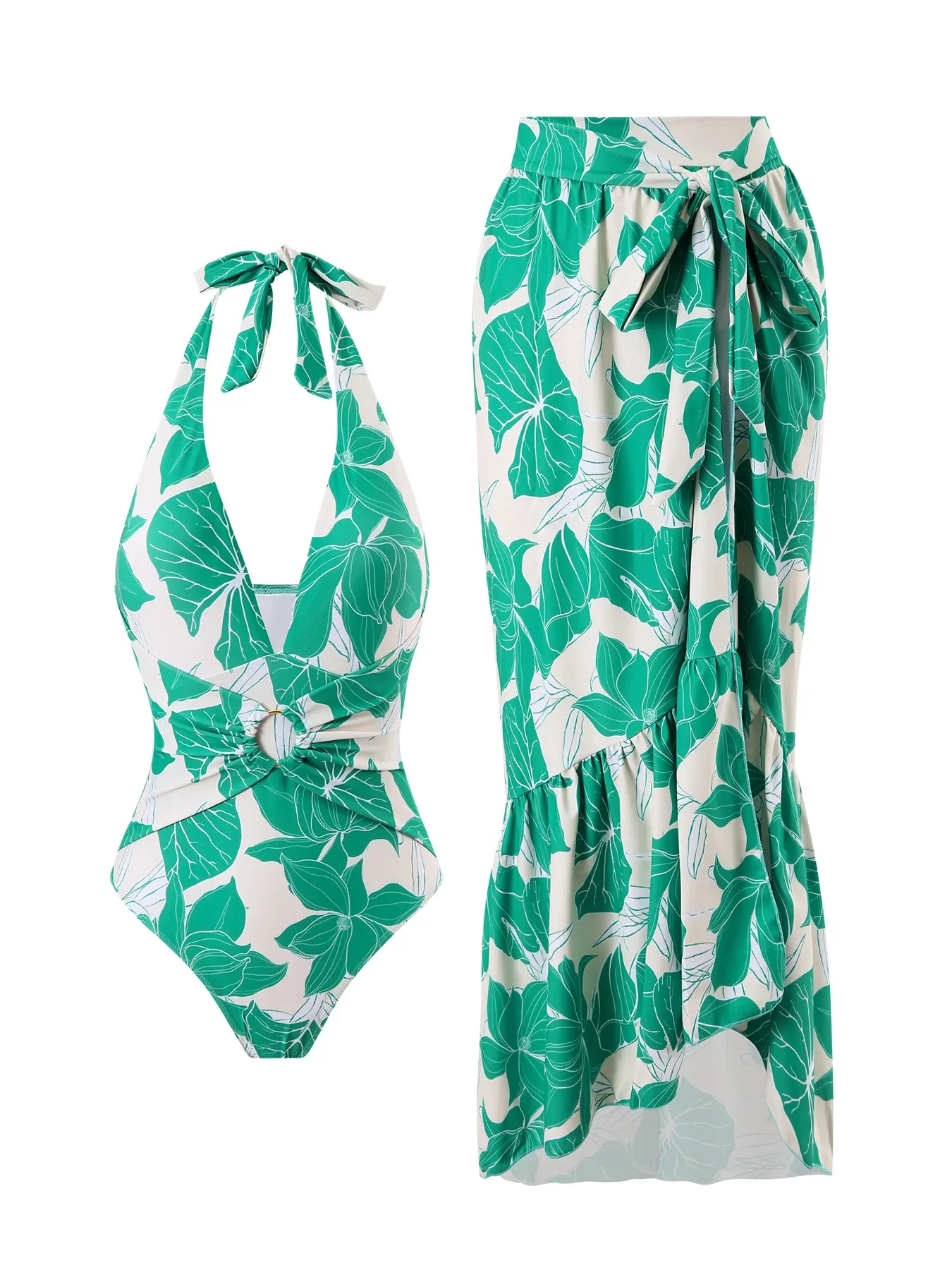 

Push Up Women Bikini Set Floral Printed Ruffle Bikinis Strappy Bandage Swimwear Brazilian Biquini Bathing Suit Sexy Swimsuit