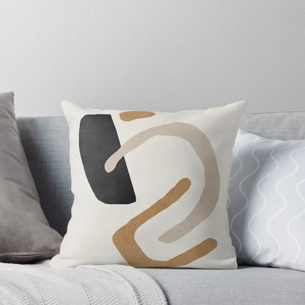 

Abstract shapes art, Mid century modern art Throw Pillow Ornamental Pillow Elastic Cover For Sofa Plaid Sofa pillow