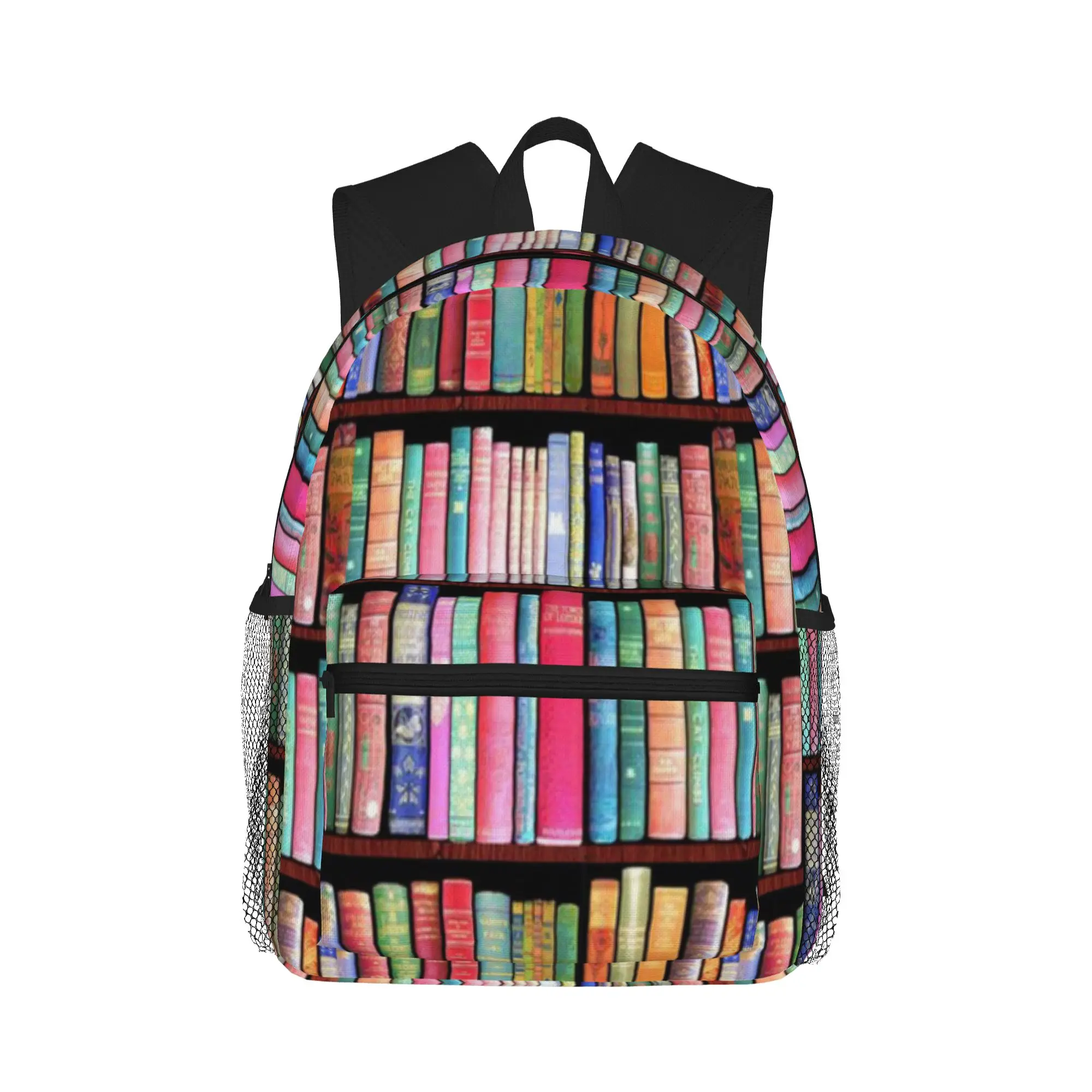 Bookworm Antique book library  vintage book shelf  Casual Backpack for Students and Adults Travel backpack