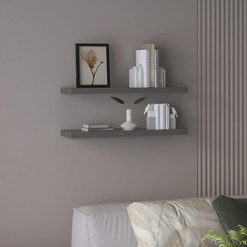 

31.5" Wide Floating Shelves Set of 2 for Bedroom Bathroom Living Room Wall Decor Storage Bookshelf
