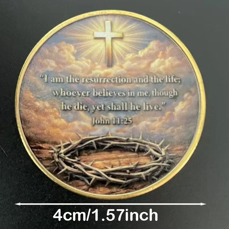 He is Risen cross souvenir coin collection Military Christ