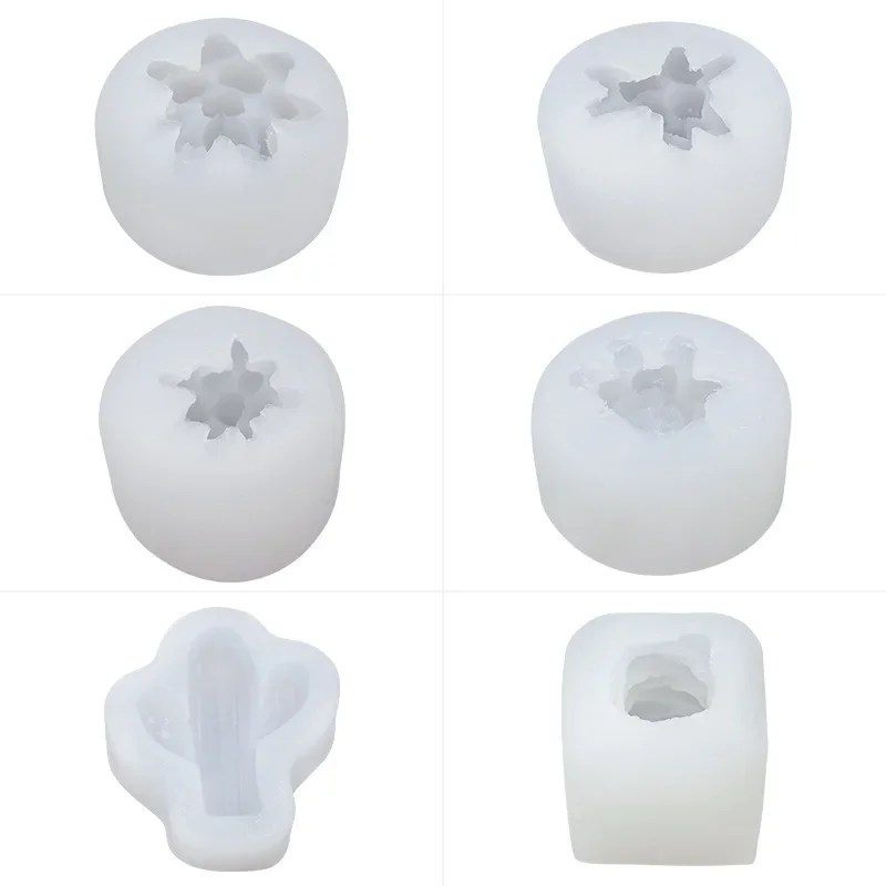 3D Silicone Candle Mold Forms Simulation Succulent Cactus Scented Candle Plant Flower Soap Aromatherapy Candle Making Mold Craft