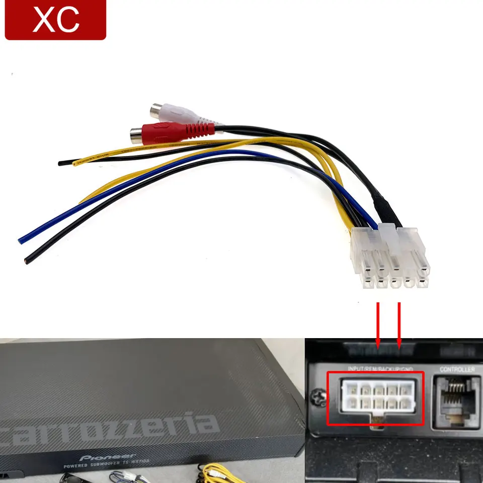 10 Pin Car Stereo Amplifier Power Harness Subwoofer RCA For