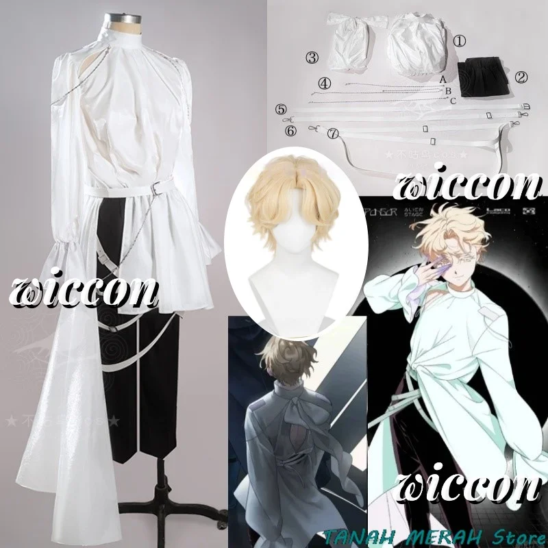 Luka Cosplay Alien Stage Costume Wig Fancy Party Clothing Tailing Suit Halloween Carnival Uniforms Occupy My Heart Woman Man