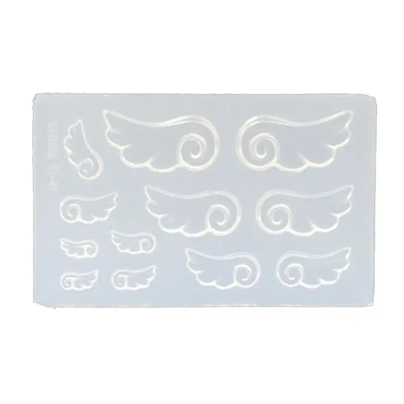 DIY Nail Art Silicone Mold 3D para Cat Rabbit Wing Square Resin Mold Jóias Ferramenta