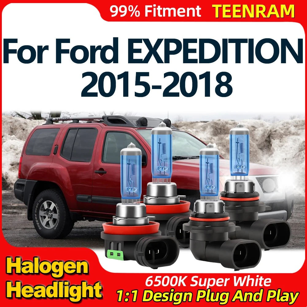 

200W Super White Car Halogen Lights Bulbs 24000LM Auto Head Lamps 6500K Plug And Play For Ford EXPEDITION 2015 2016 2017 2018