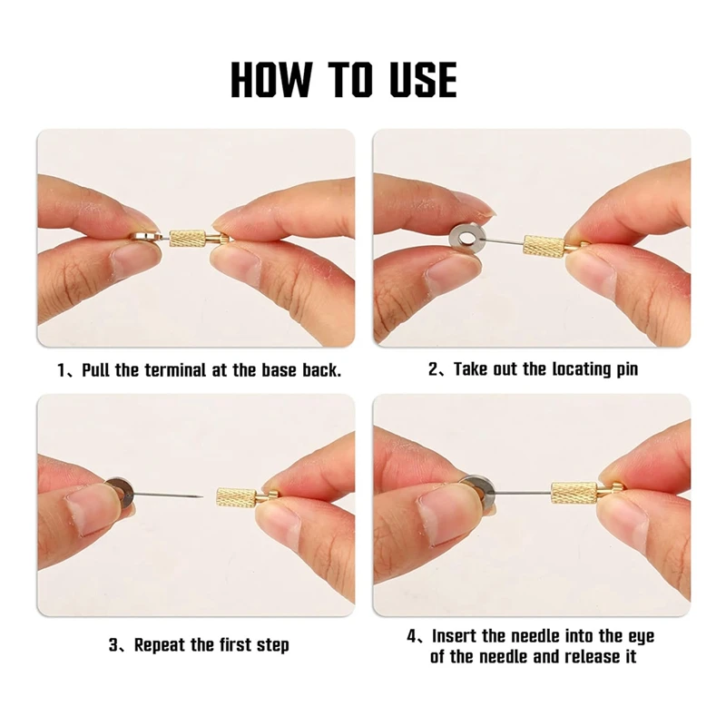 4PCS Leather Suture Positioning Needle, Leather Needles For Hand Stitching, Handmade DIY Leather Positioning Pins Easy Install