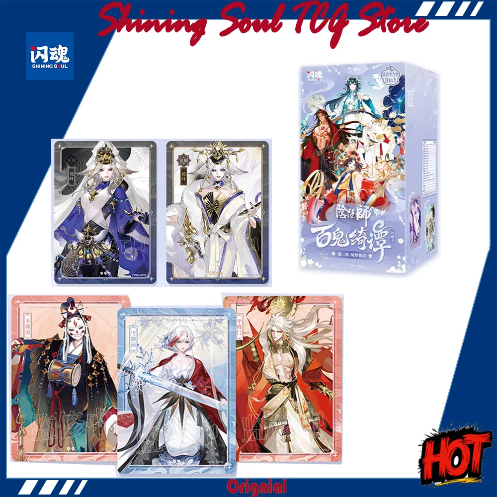 Onmyoji Hyakki Kitan Cards Vol.2 Dreamy Floral Whispers Kuzunoha Kannazuki Collectible Cards Game Merchandise Booster Pack Gifts
