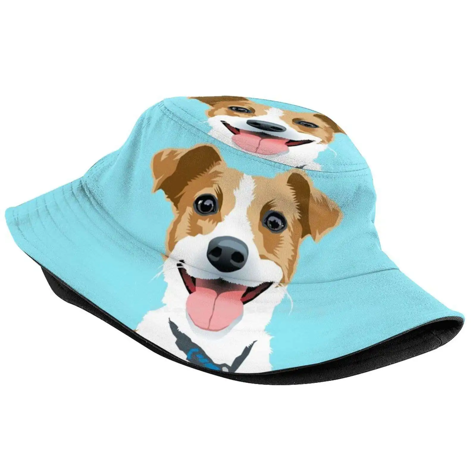 Bella Causal Cap Buckets Hat Pets Vector Animals Dogs Jrt Jack Russell Terrier Kids Children Cute Happy Friendly Sweet