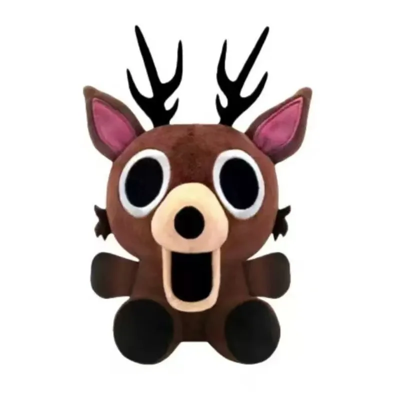 New 99Nights Horror Game Pendant Plush Doll Toy 15/25CM Cartoon Cute Soft Pink Elk Plush Doll Toy Periphery For Kid Gift