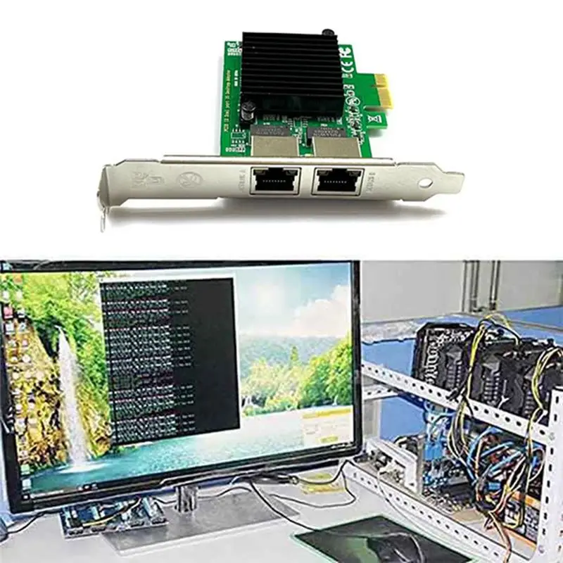 

Cmpt And Acce Store Offer PC Accessories Dual Port RJ-45 1000Mbps PCI-Express X 4 Gigabit Ethernet Controller