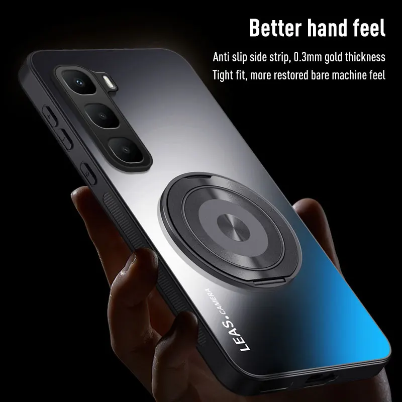 EUCAGR Für Infinix Hot 60 Pro + Hot 60 AG Frosted Weiche TPU + PC Matte Stehen Zurück Abdeckung Für Infinix Hot 60Pro Heißer 60i Telefon Fällen