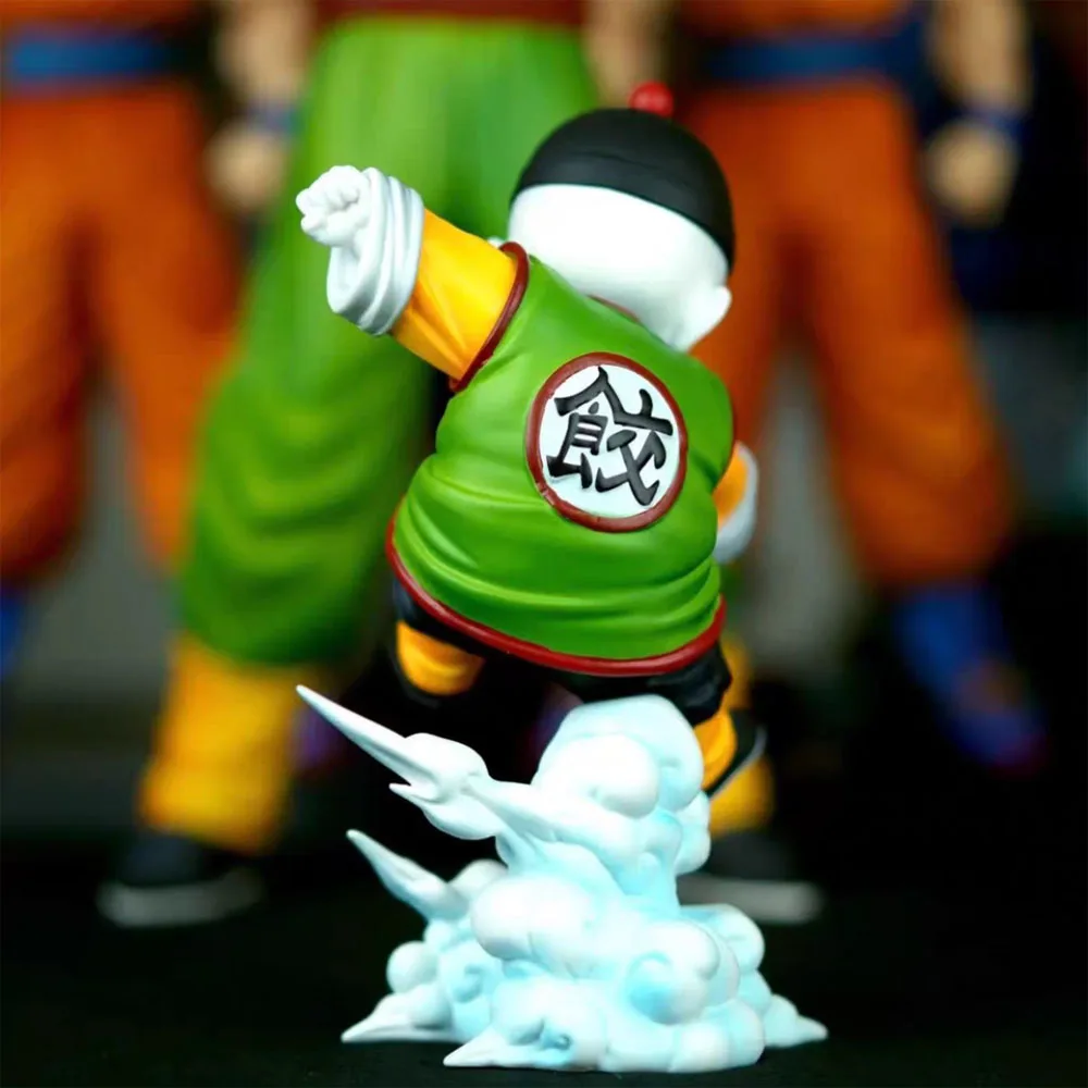 재고 있음 새로운 애니메이션 드래곤 볼 귀여운 피규어 Chiaotzu 액션 장면 장난감 GK 모델 컬렉션 데스크탑 장식 어린이 인형 선물
