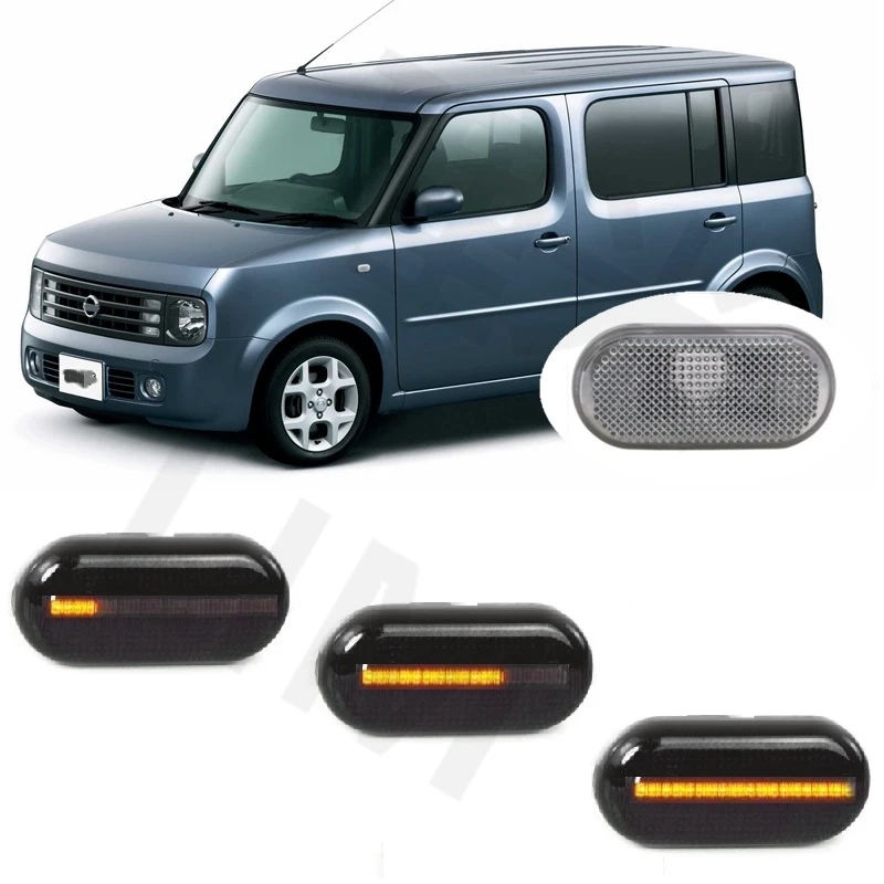 for NIssan Cube Z11 2002 2003 2004 2005 2006 2007 2008 Dynamic Sequential LED Indicator Side Marker Signal Light