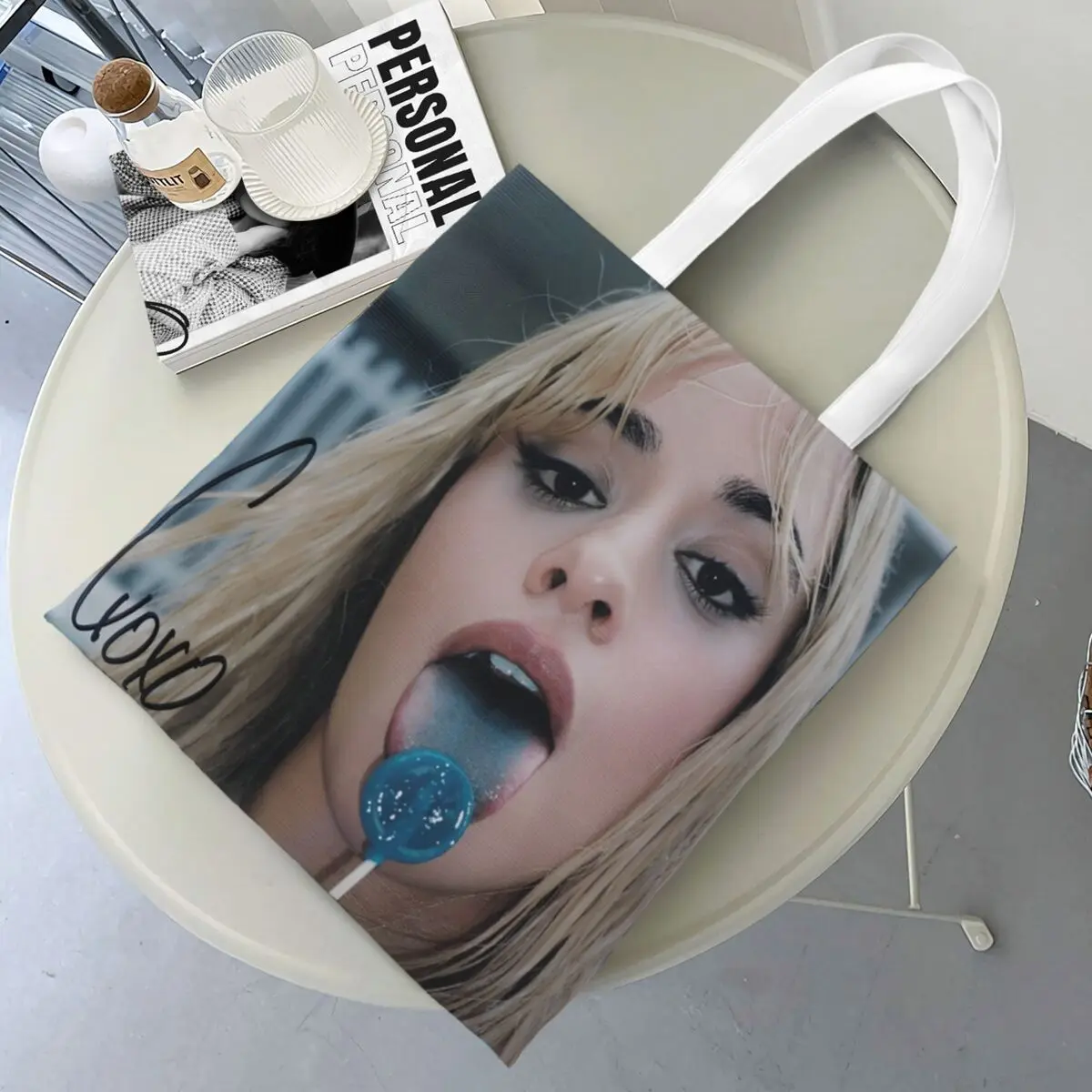

Camila Cabello Canvas Tote Bag Reusable Large Capacity Fashion Bags for Women Men