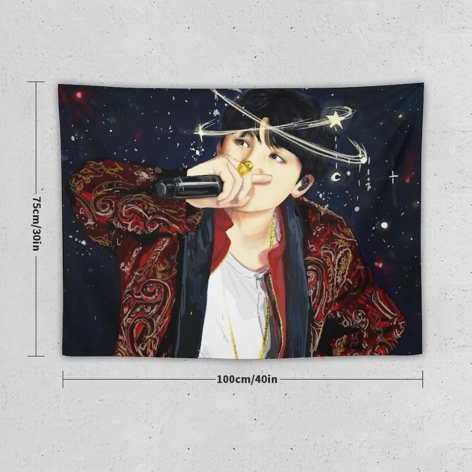 Min Yoongi- Stars Tapestry Wall Carpet Room Decor Custom Tapestry