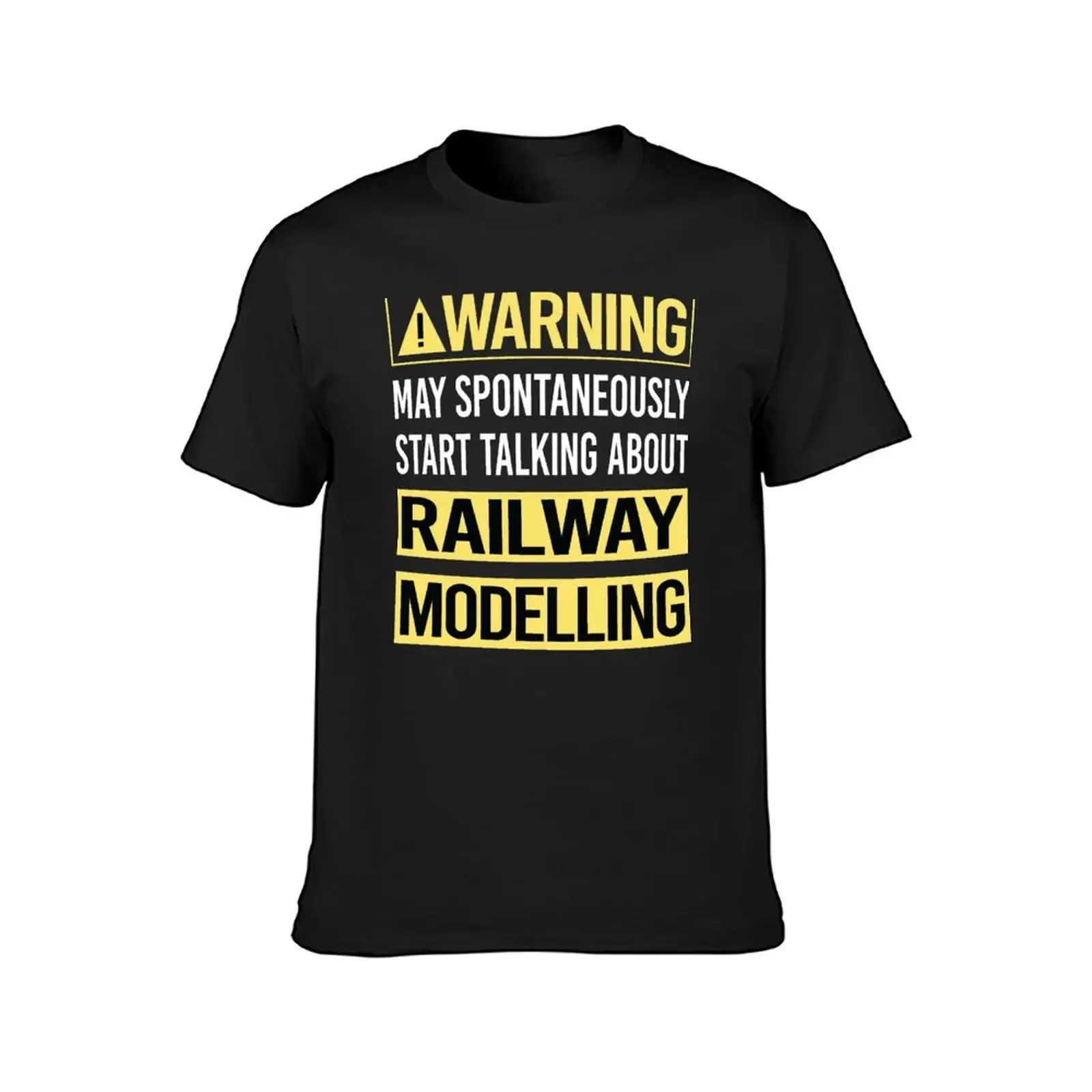 Warning About Railway Modelling Model Railroading Train Trains T-Shirt oversized graphic tee fruit of the loom mens t shirts