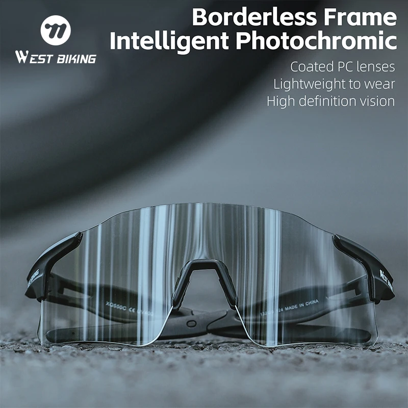 

WEST BIKING HD безрамные велосипедные очки фотохромные/поляризованные унисекс велосипедные очки для бега, пешего туризма, вождения, спортивное снаряжение