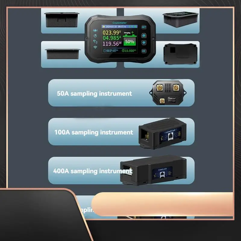 

Wifi Coulomb Meter Power Volt-Ammeter For Lithium & Lead Acid Batteries RV Battery Capacity Indicator & Monitor KM140F