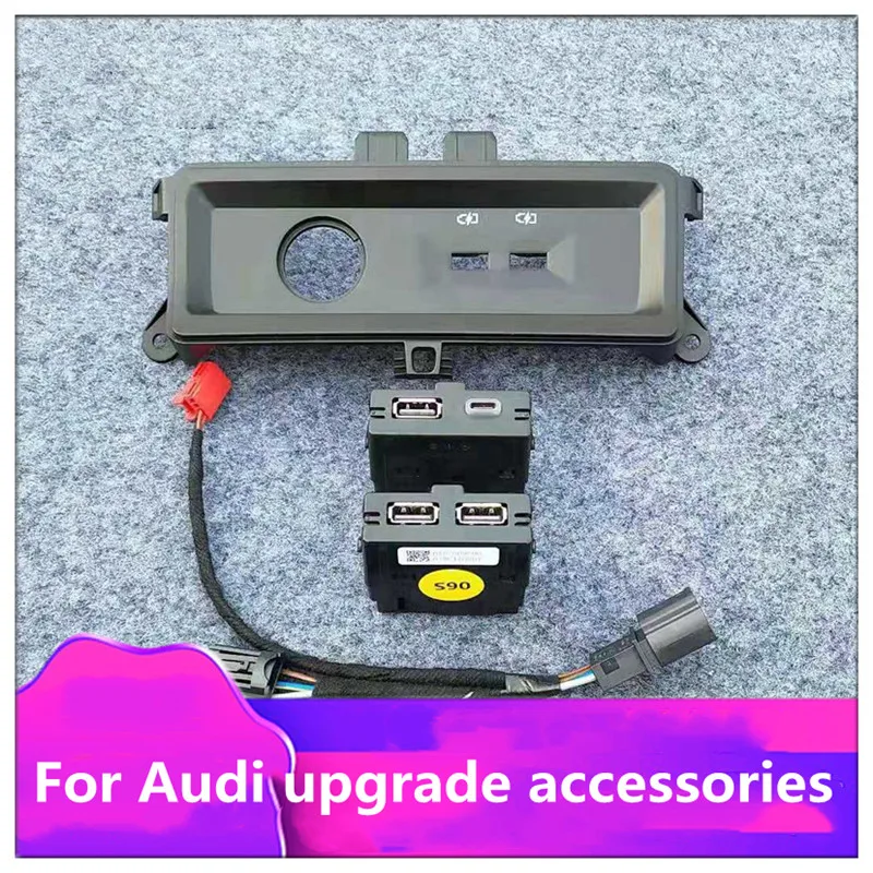 Suitable for Audi A6L C8 A7 19 year upgrade and modification high-end rear row convenient USB charging socket interface