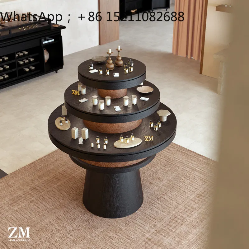 LLY fragrance essential oil store multi-layer circular display stand jewelry store display stand design display stand Nakajima